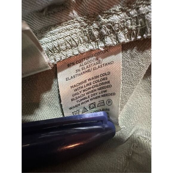 Loft high waist skinny crop jeans Olive green sz 28 - Picture 8 of 9